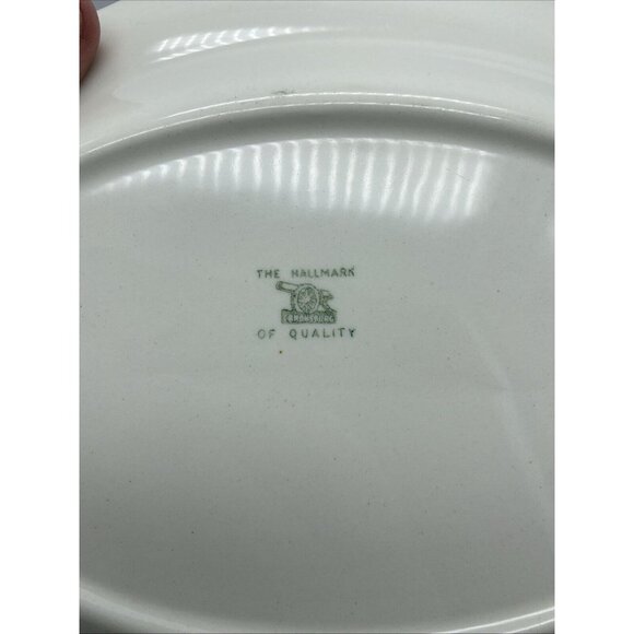 Keystone Serving Dish Platter Bowl By Canonsburg Pottery Co Vintage 8.75 x 11.5" - Picture 5 of 9